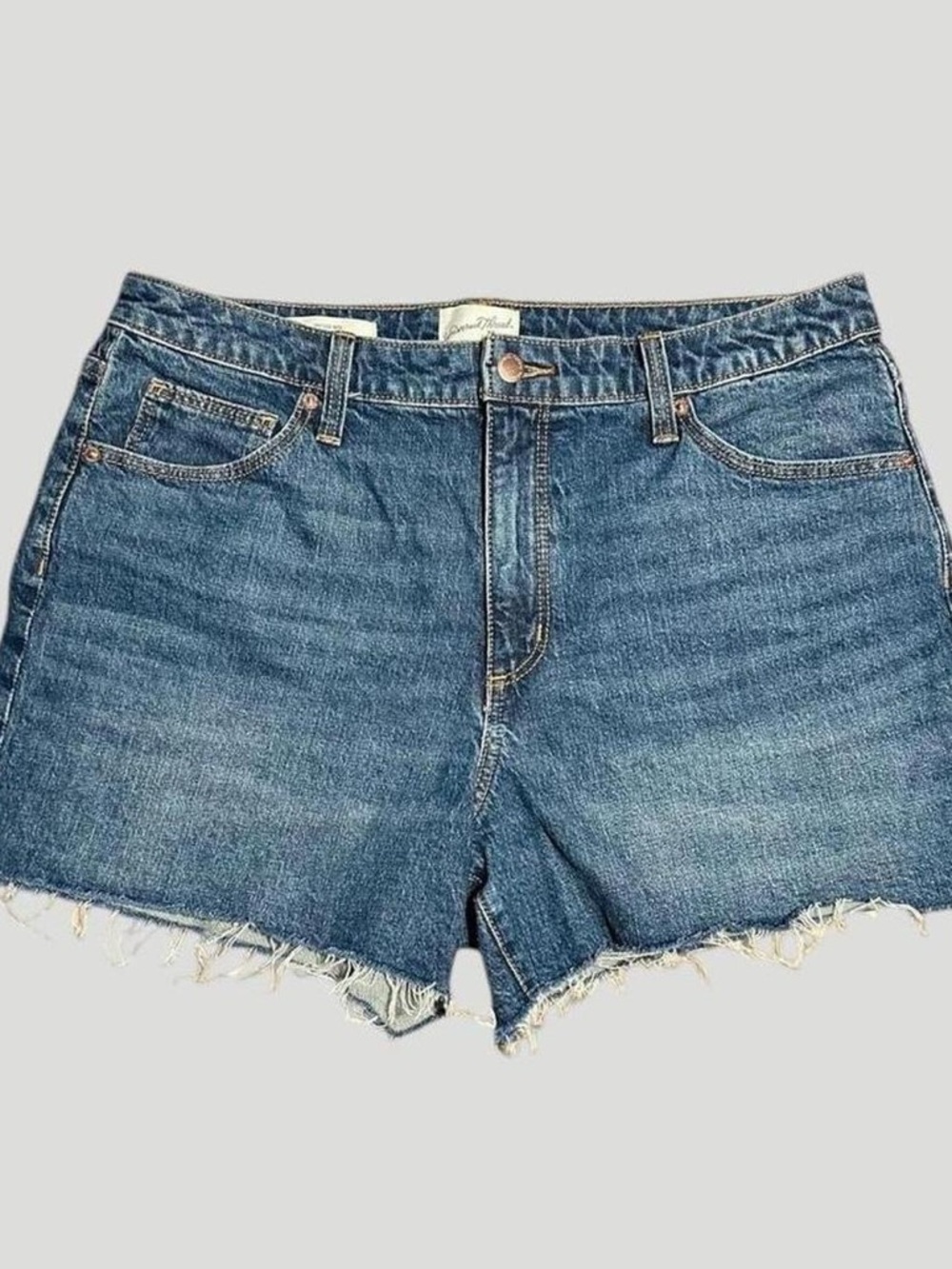 Universal Thread 14/32 distressed denim cut off cotton stretch jean shorts - Picture 3 of 9
